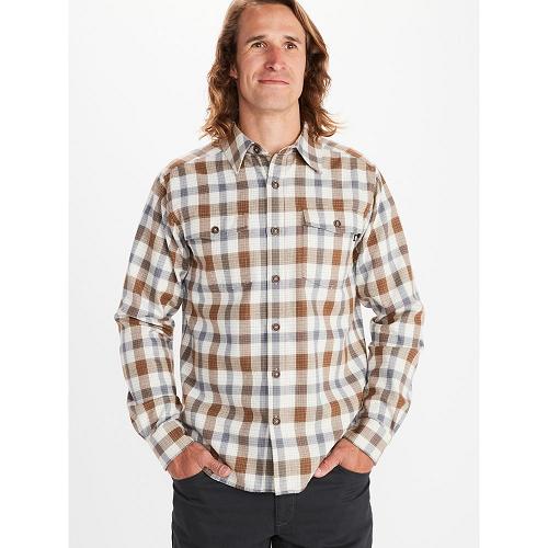 Marmot Clothes White Brown NZ - Movatn Shirts Mens NZ5689204